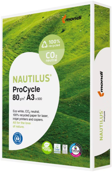 Nautilus ProCycle Recyclingpapier / Kopierpapier, 80 g/m², DIN A3