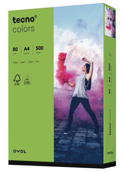 tecno COLORS grün, farbiges Kopierpapier, 80 g/m², DIN A4