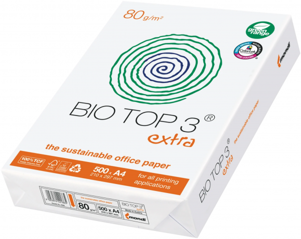 Bio Top 3 extra Kopierpapier, 80 g/m², DIN A4