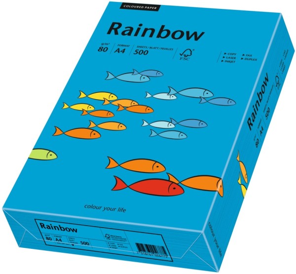 Rainbow 88 intensivblau, farbiges Kopierpapier, 80 g/m², DIN A4