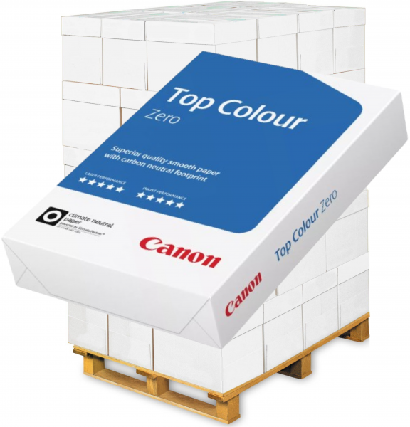 Canon TOP COLOUR ZERO, FSC Kopierpapier, A4, 90 g/m², CO₂-neutral - Palette = 100.000 Blatt