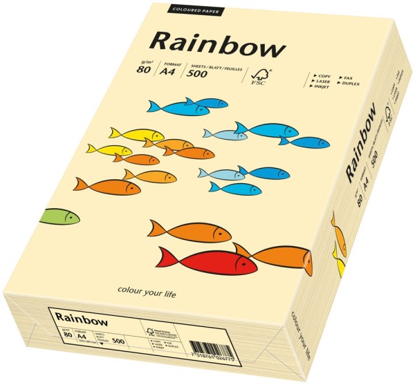 Rainbow 06 chamois, farbiges Kopierpapier, 80 g/m², DIN A4
