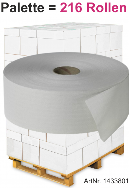 Fripa-Toilettenpapier, "MAXI ROLLEN" 6x380m, 2-lagig - Palette = 216 Rollen