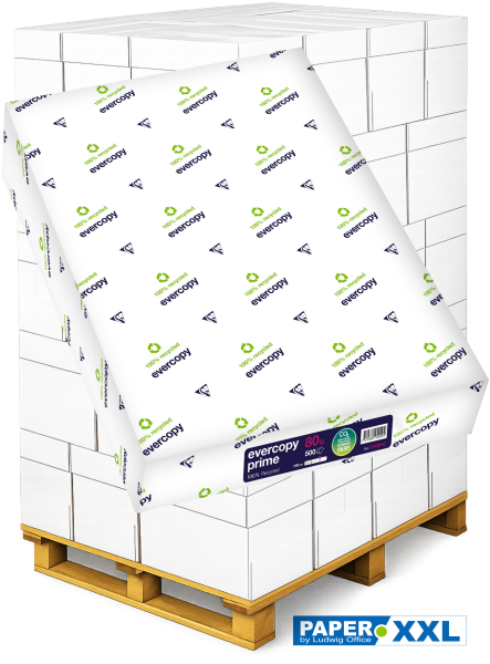 evercopy PRIME Recyclingpapier, Kopierpapier, 80 g/m², DIN A3 - Palette = 50.000 Blatt