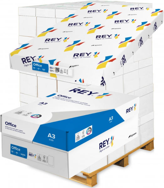 Rey OFFICE Kopierpapier, 80 g/m², DIN A3, CO₂-neutral - Palette = 50.000 Blatt