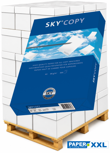 Sky COPY Kopierpapier, 80 g/m², DIN A3 - Palette = 50.000 Blatt