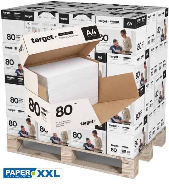 target EXECUTIVE Kopierpapier UNGERIEST (Speedbox), 80 g/m², DIN A4 - Palette = 100.000 Blatt