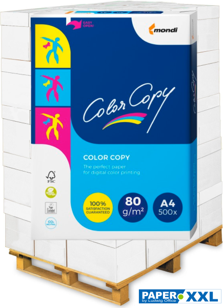 Color Copy Kopierpapier / Farblaserpapier, 80 g/m², DIN A4, CO₂-neutral - 100.000 Blatt