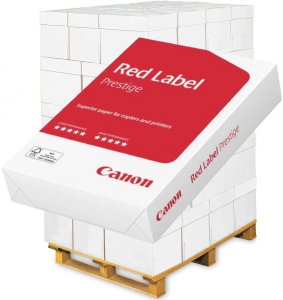 Canon RED Label PRESTIGE Kopierpapier, A4, 80 g/m² - Palette = 100.000 Blatt