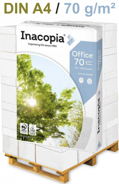inacopia OFFICE Kopierpapier FSC, 70 g/m², DIN A4 - Palette = 100.000 Blatt