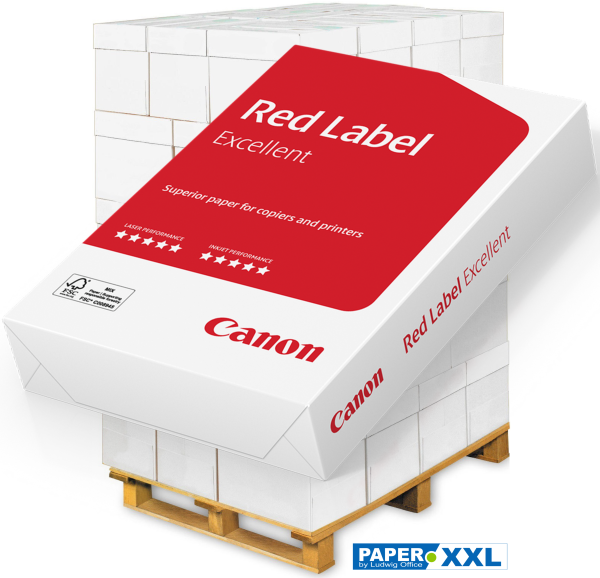 Canon RED Label EXCELLENT Kopierpapier, A4, 80 g/m² - Palette = 100.000 Blatt