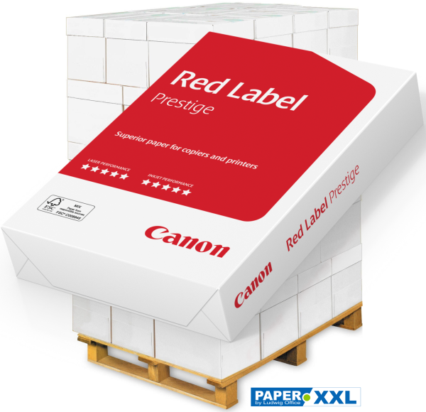 Canon RED Label PRESTIGE Kopierpapier, A4, 80 g/m² - Palette = 100.000 Blatt