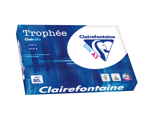 Clairefontaine Trophée CLAIRALFA 1941C Kopierpapier, 80 g/m², DIN A3
