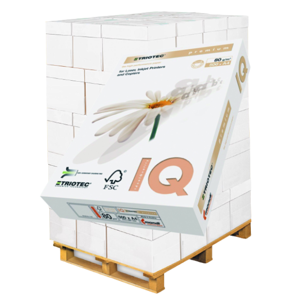 IQ PREMIUM Kopierpapier, 80 g/m², DIN A4 - Palette = 100.000 Blatt