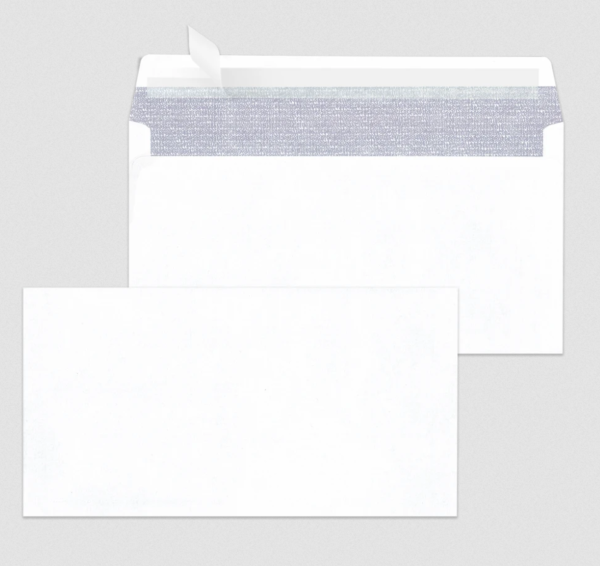 Briefhüllen 125 x 235 mm haftklebend - mit Zahlenmeer-Innendruck
