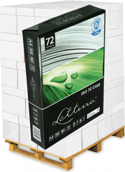 Lettura COPY ISO 72 Recyclingpapier, Kopierpapier, 80 g/m², DIN A4 - Palette = 100.000 Blatt