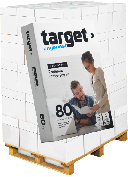 target EXECUTIVE Kopierpapier UNGERIEST, 80 g/m², DIN A4 - Palette = 100.000 Blatt