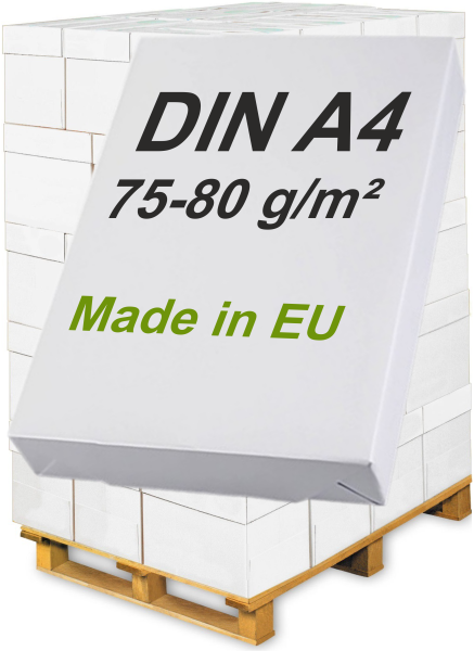 COPYFIX2000 Kopierpapier, 75-80 g/m², DIN A4, EU-Ecolabel - Palette = 100.000 Blatt