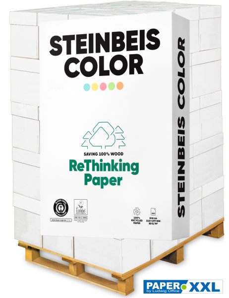 Steinbeis COLOR, Magic Colour, BLAU, 80 g/m², DIN A4 - Palette = 100.000 Blatt