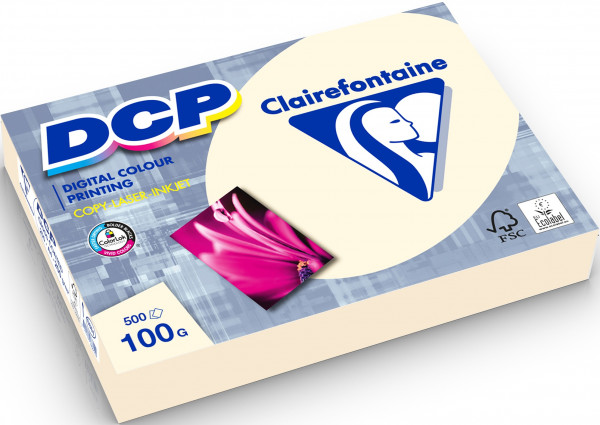 Clairefontaine DCP IVORY (elfenbein) Farblaserpapier 6835C, 100 g/m², SRA3