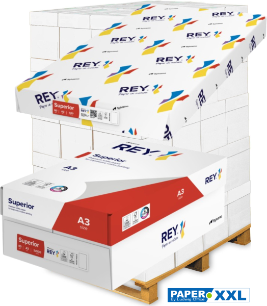 Rey SUPERIOR Kopierpapier, 80 g/m², DIN A3, CO₂-neutral - Palette 45.000 Blatt