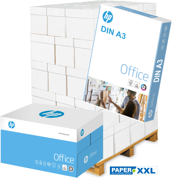 HP OFFICE CHP120 Kopierpapier, DIN A3, 80 g/m² - Palette = 50.000 Blatt