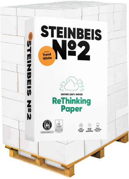 Steinbeis No.2 Recyclingpapier / Kopierpapier, 80 g/m², DIN A4 - Palette = 100.000 Blatt