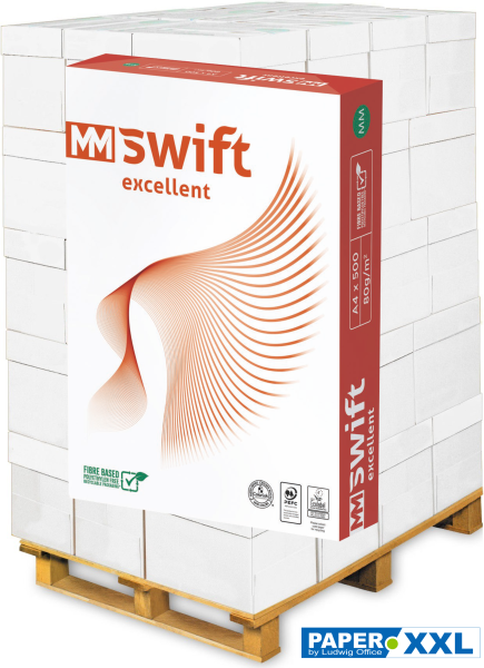 MM Swift EXCELLENT Kopierpapier PEFC, 80 g/m², DIN A4 - Palette = 100.000 Blatt