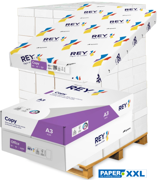 Rey COPY Kopierpapier 80 g/m², DIN A3, CO₂-neutral - Palette = 45.000 Blatt
