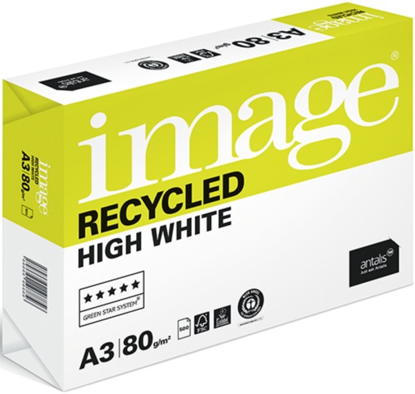 Image Recycled HIGH WHITE Recyclingpapier, Kopierpapier, 80 g/m², DIN A3