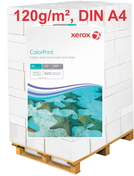 Xerox ColorPrint Kopierpapier, 120 g/m², DIN A4 (003R96602) - Palette = 80.000 Blatt