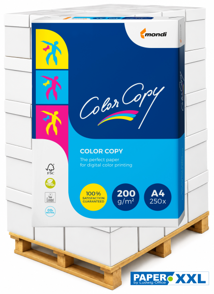 Color Copy Kopierpapier / Farblaserpapier, 200 g/m², DIN A4 - Palette = 50.000 Blatt