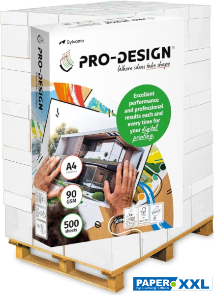 PRO-DESIGN Kopierpapier, 90 g/m², DIN A4 - Palette = 80.000 Blatt