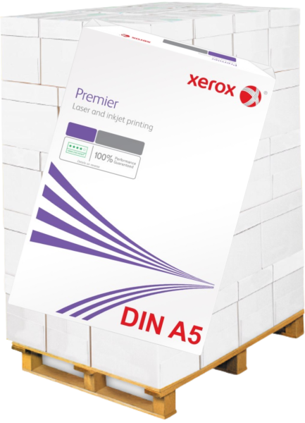 Xerox PREMIER Kopierpapier, 80 g/m², DIN A5 (148 x 210 mm) - Palette = 240.000 Blatt