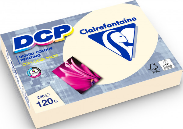 Clairefontaine DCP IVORY (elfenbein) Farblaserpapier 6825C, 120 g/m², DIN A3