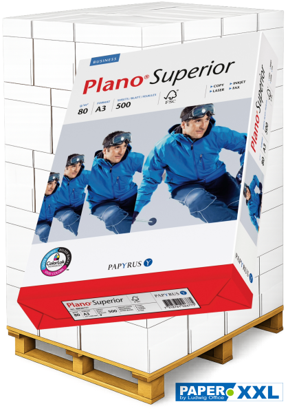 Plano SUPERIOR Kopierpapier, 80 g/m², DIN A3 - Palette = 50.000 Blatt