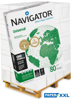 Navigator UNIVERSAL Kopierpapier, 80 g/m², DIN A4 - Palette = 100.000 Blatt Navigator UNIVERSAL Kopierpapier, 80 g/m², DIN A4 - Palette = 100.000 Blatt