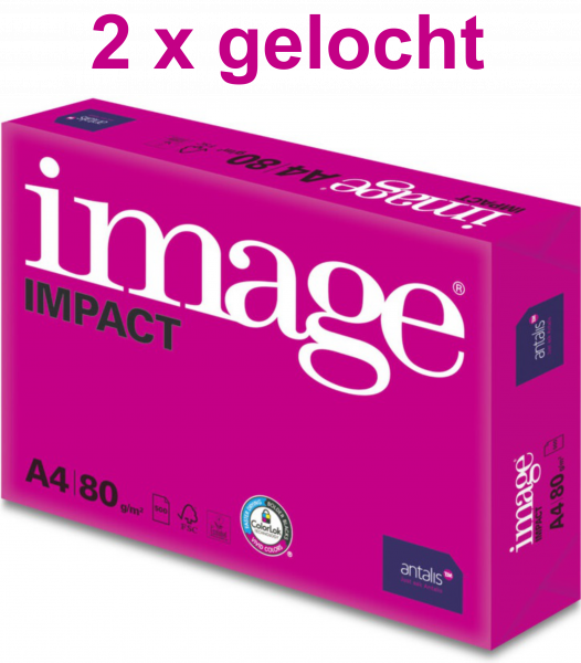 image IMPACT Kopierpapier, 2-fach GELOCHT - 80 g/m², DIN A4
