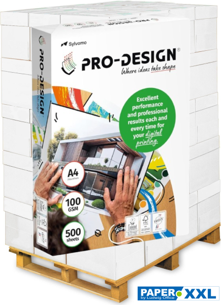 PRO-DESIGN Kopierpapier, 100 g/m², DIN A4 - Palette = 80.000 Blatt