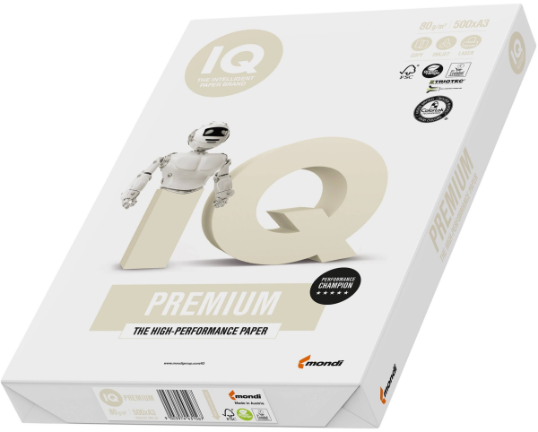 IQ PREMIUM Kopierpapier, 80 g/m², DIN A3