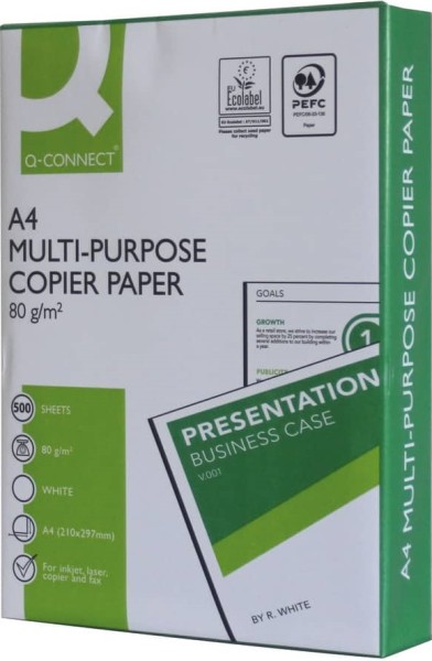 Q-Connect Kopierpapier, 80 g/m², DIN A4 - Palette = 100.000 Blatt