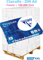 Clairefontaine Trophée CLAIRALFA Kopierpapier, 80 g/m², DIN A4 - Palette = 120.000 Blatt Clairefontaine Trophée CLAIRALFA Kopierpapier, 80 g/m², DIN A4 - Palette = 120.000 Blatt
