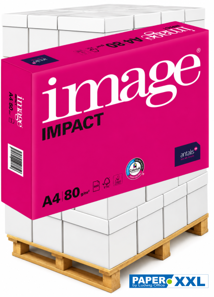 image IMPACT Kopierpapier, 80 g/m², DIN A4 - Palette = 100.000 Blatt