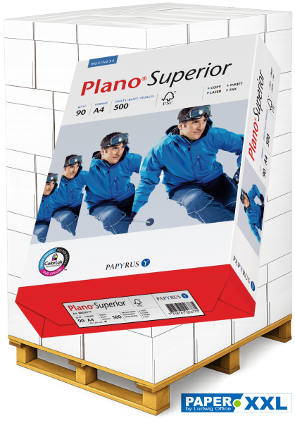 Plano SUPERIOR Kopierpapier, 90 g/m², DIN A4 - Palette = 100.000 Blatt