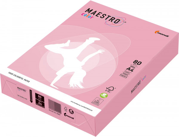 Maestro Color Pastell ROSA farbiges Kopierpapier, 80 g/m², DIN A4