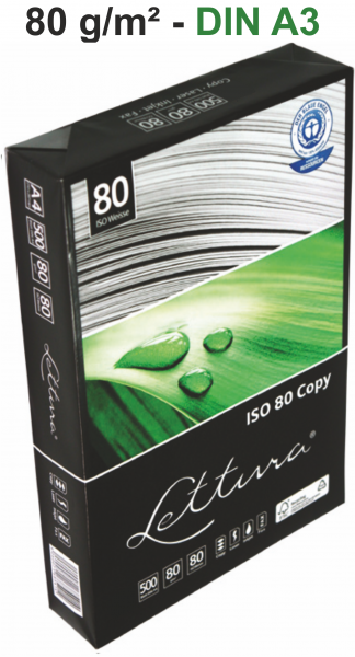 Lettura COPY ISO 80 Recyclingpapier, Kopierpapier, 80 g/m², DIN A3