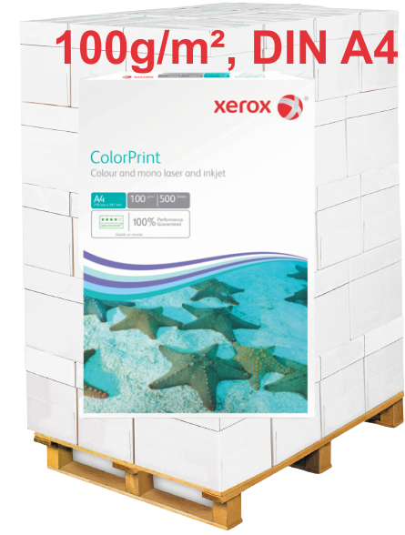 Xerox ColorPrint Kopierpapier, 100 g/m², DIN A4 (003R95256) - Palette = 80.000 Blatt