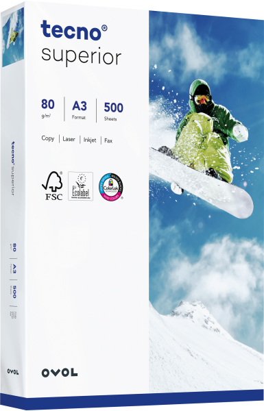 tecno SUPERIOR Kopierpapier, 80 g/m², DIN A3