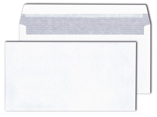 Briefhüllen, 125 x 235 mm, weiß 80 g, haftklebend