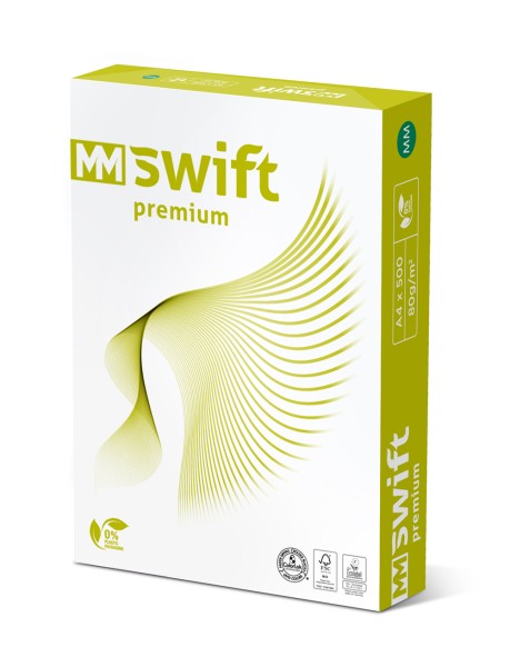 MM SWIFT Premium Kopierpapier FSC - 80 g/m² - A4- Palette mit 100.000 Blatt